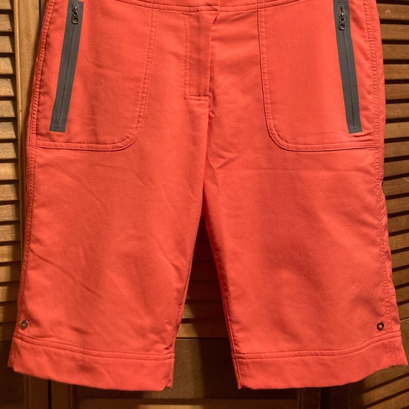 Annika Cutter and Buck Orange Golf Bermuda Shorts - Picture 6 of 12